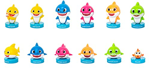 P.M.I. TRADING & ENTERPRISE LTD Baby Shark Stempel mit 3D Figur im Blindpack 8x2x14 cm