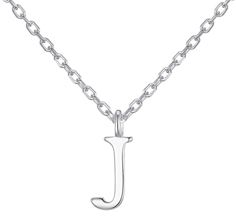 Philip Jones Sterling Silver Initial Necklaces Letter A to Z