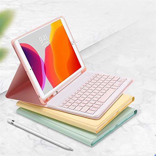 YEEHi Funda de Teclado para iPad Mini 7 A17 Pro/6ª Generación - Bluetooth Desmontable Con Soporte para Lápices (Verde Oscuro)