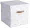 Bigso Box of Sweden Foldable Storage Box for Home and Office - Paper Laminate Wardrobe Organiser with Lid - Spacious Storage Cube for Clothing and Accessories - Gold Speckled