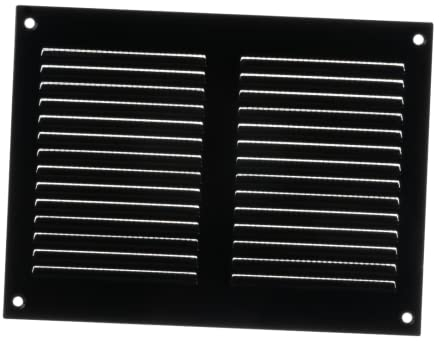 Black Metal Air Vent Grille 200mm x 150mm