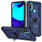 BestST Coque Motorola Moto E40/Moto E30/Moto E20, + Verre trempé, Étui de Protection Soft TPU + PC, Heavy Duty, Slim Dual Layer Protective Housse Etui Coque avec Support de Bague en métal, Bleu
