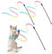 cobee Varita interactiva para Gatos, Varita de Arco Iris para Gatos, Varita Encantadora, Cuerda para Gatitos Cinta de Juguete para Entrenamiento de Gatos ejercitador (3 Piezas, 30 cm)