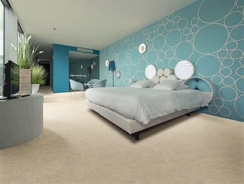 Pavimenti in PVC in calcestruzzo color sabbia, Taglio (2m di larghezza, 2m di lunghezza)