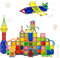 morkka 232 Stücke Puzzle Magnetische Bausteine Spielzeug Magnet BAU Bauen Kit Montessori Bildung Spielzeug für Kinder Spielen Stacking Spiel mit Magnetischen Ziegeln und Sticks