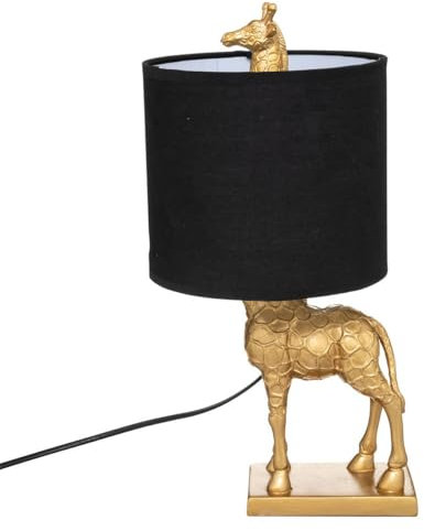 Atmosphera - Lampe Girafe - résine et métal - doré - H42 cm