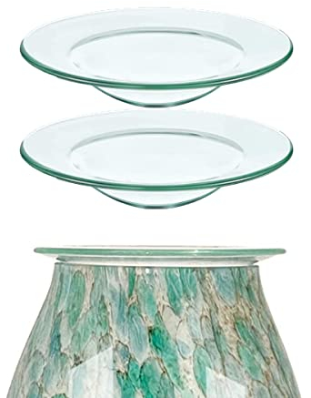 LUVFAY 2 Stück Ersatz-Öl-Heizungsglasschale, Wachswärmer, Ersatzglasschale für elektrische Öl-Aromatherapie-Brenner/Wärmer, Kerzen-Wamer-Schüssel (120 mm)