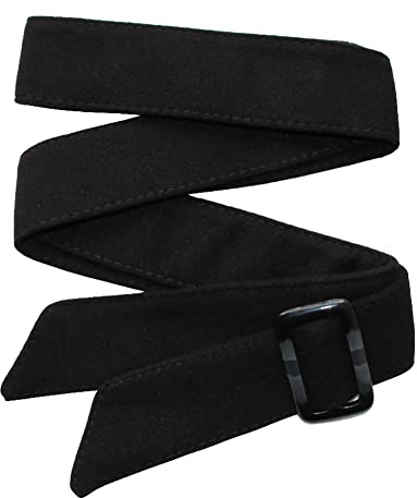 FSSTUD Schwarzer Kunstwoll-Übermantel Taillengürtel Damen Kleid Gürtel Breiter Mantel Gürtel Ersatz Taillenband Krawatte mit Schnalle