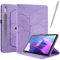 Netany Rotating Custodia per Lenovo Tab P11 Pro (2Nd Gen, 11.2 Pollice 2022), con penna PU Pelle Flip Cover, con portapenne Supporto Rotazione 360 Protettiva Cover - Viola