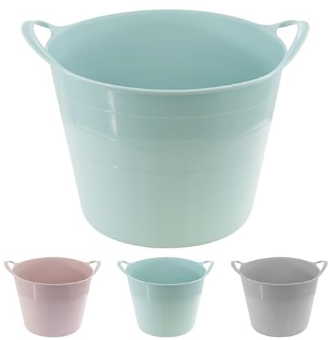 GEEZY Flexi Tub Multi-Purpose Heavy Duty Polyethylene Flexible Storage Containers Home Garden Laundry Toys Storage Plastering Bucket Cement Mixer Flexi Tub 7L