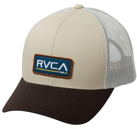 RVCA Trucker-Mütze für Herren, strukturierte Mütze mit Stretch-Mesh-Rückseite, verstellbarer Snapback-Verschluss, Einheitsgröße