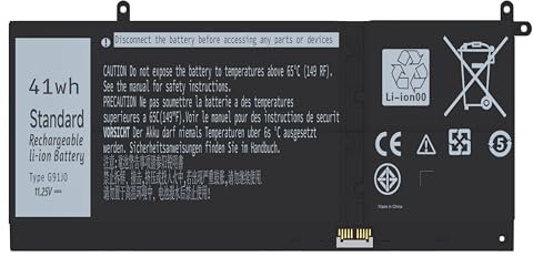 shefor Laptop Battery G91J0 V6W33 for Dell Latitude 3320 3330 3420 3520 Inspiron 3510 3511 3515 3520 3530 5320 5330 5410 5415 5518 5430 5435 7415 7420 2-in-1 Vostro 5620 5625【11.25V 3700mAh 41Wh】