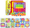 SCBOY Steckspiel ab 2 Mosaik Steckspiel Spielzeug ab 2 Jahre Mit 12 farbigen stecktafeln und 46 perlen Baby Color steckspiel（Torte）