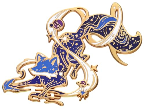BEBIKR Anstecknadel mit Füchsen, stilvolle Fuchs-Brosche, charmantes Accessoire, auffälliger Kleidung, Schmuck, geeignet für verschiedene Anlässe