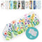arteneur® - Badewannenmatte 100x40 cm Bunte Blumen | Badematte rutschfest | Inkl. Aufhängung | Schimmelresistent | Maschinenwaschbar | BPA frei | Antirutschmatte Badewanne & Badewannenmatte Kinder
