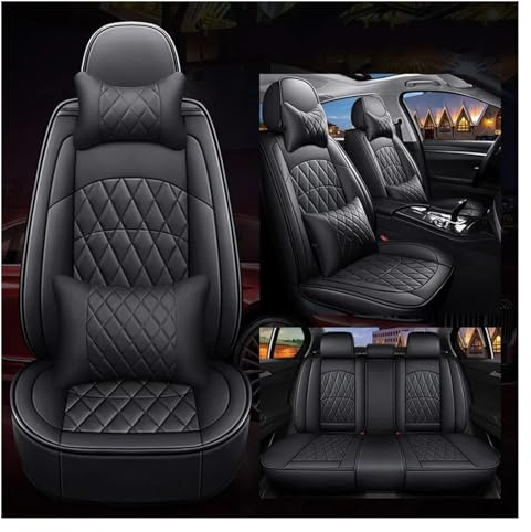 QRDKKL Autositzüberzug Für X5 E87 X1 X2 X3 X4 X6 X7 M3 M4 M5 / Universal Fit Autositzbezug Sitzbezüge Auto(Farbe:Black 5 Seat a)