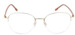 Rodenstock ROUNDED Titan Brillen in Gold, Peach für Unisex, Brille mit Sehstärke, optional mit Sonnenbrillen tönung oder Blaulichtfilter (Modell R7140)