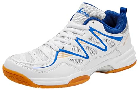 Viaoragiosa Tischtennisschuhe,Tennis Squash Schuhe Turnschuhe,Breit Hallenturnschuh,Badminton Shoes Men,Mehr Komfort Und Sicheren Halt,Indoor Und Outdoor,FüR Tennis Badminton Walking Fitnessstudio