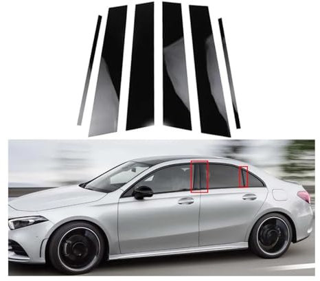 NRAAUEPO Auto B Säulen Aufkleber Für MERC&edes B&ENZ A-Klasse A250 2019-2022 Autotür-Fenstersäulen-B-Säulenpfosten-Zieraufkleber