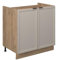 Vicco Spülenunterschrank Fame-Line, GrauBeige, 80 cm ohne Arbeitsplatte