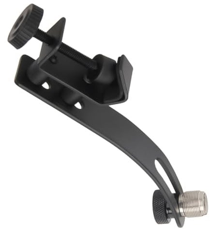 JOINPAYA Mic Set Clamp for Drum Metal Drum Microphone Shockproof Clip Rim Mount Holder Universal Drum Mic Clamp Black