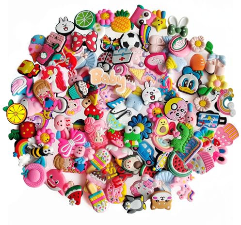 100 Pcs Charmes De Chaussure Pins Crocs Accessoire Chaussure Pvc Deco Croc Clips Pour Chaussures Décoration De Dessin Animé Pins Pour Croc Sandales Shoe Charms Accessoires Pour Chaussures Et Bracelet