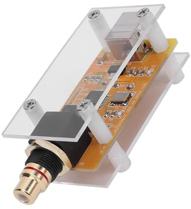 USB-Soundkarte, PCM2706C, Hochauflösender Audiokonverter mit Aktivem Quarzoszillator, Isolationstransformator und Vergoldeter Koaxialbuchse, für Computer-USB, Mobiltelefon-OTG