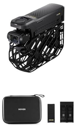 HOVERAir X1 PROMAX Action Cam 8K, drohne mit Kamera mit über 10 vollautomatischen Flugmodi, 42 KM/H Verfolgungsgeschwindigkeit, Fliegen überall mit OmniTerrain, Rückkollisions-Erkennung (Basis Kombo)