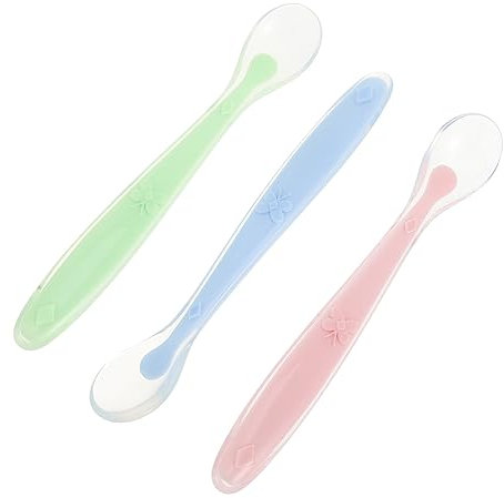 Toyvian 3 Piezas cuchara para cuchara cucharas cuchara de bebe cucharas grandes cucharas de mesa alimento Alimentación del bebé suministros de cocina cuchara infantil gel de sílice