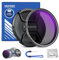 NEEWER Filtro ND Variabile ND2-32 (1-5 Stop) da 82mm con Copriobiettivo, Panno da Pulizia, Regolazione Precisa della Densità Neutra, Vetro Ottico Multistrato, Accessori per Fotografia Fotocamera