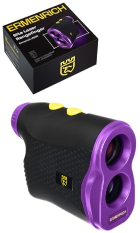 Ermenrich LR900 Site Telemetro Laser 6x con Modalità Pendenza, Vibrazione e Blocco Bandiera, 900 metri, Auto-off, per Golf, Caccia e Campeggio, Compatto, Treppiede compatibile, Viola