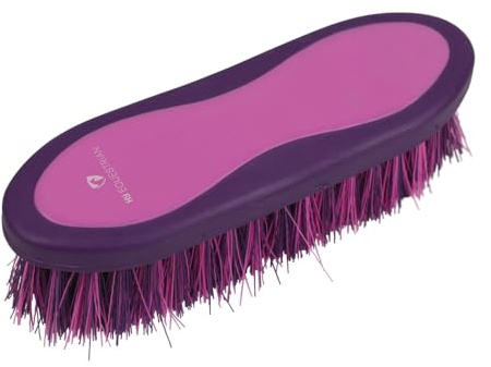Hy Equestrian Pro Groom Dandy Brush - Purple/Pink - 20.5 x 6.2cm