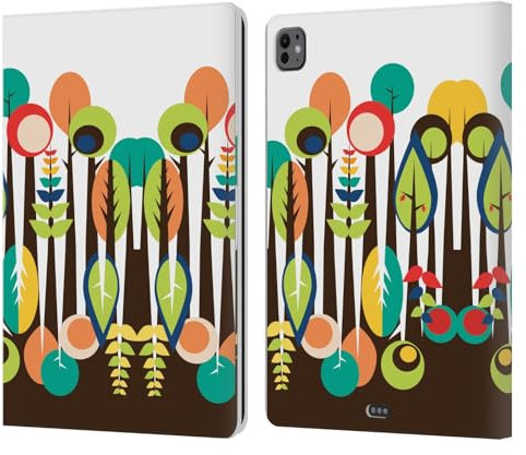 Head Case Designs Foresta al Contrario Custodia Portafoglio in Pelle Compatibile con Apple iPad PRO 13 M4 2024