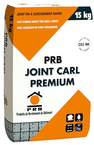 Joint Carrelage Premium A23 Blanc Ciment 15kg - Joint Fin Amélioré Souple pour Murs et Sols Intérieur/Extérieur - Haute Résistance