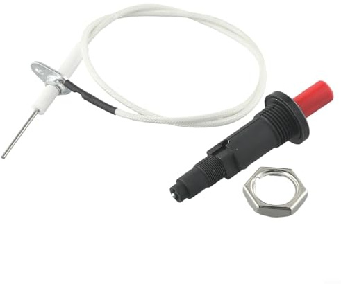 Druckknopf Gasgrill Ersatz Zündgenerator mit Montagefuß, Piezo Spark Starter Kit für BBQ, Propangasgrill, Kamin, Hochtemperaturbeständige Materialien