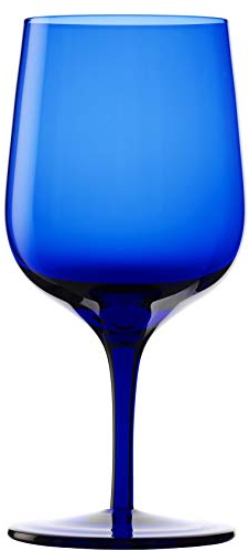 Stölzle Lausitz Grandezza - Set di 6 bicchieri da acqua, 340 ml, blu, lavabili in lavastoviglie, set di calici resistenti agli urti, in cristallo di alta qualità e senza piombo