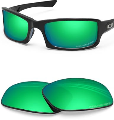BlazerBuck Verres de rechange polarisés anti-sel pour lunettes de soleil Oakley Fives Squared OO9238 Vert émeraude