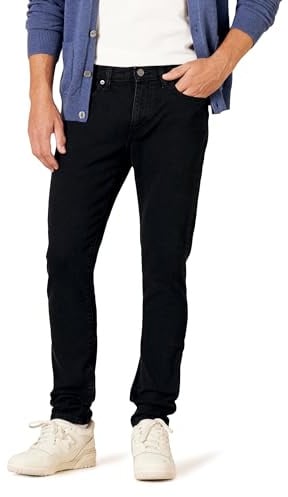 Amazon Essentials Jean Stretch Coupe Skinny - couleurs abandonnées Homme, Noir Délavé, 32W / 31L