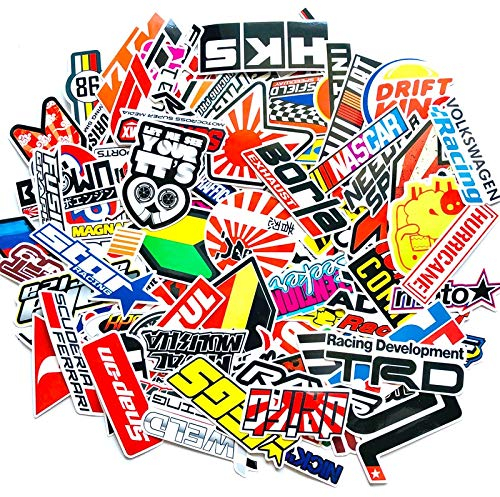 100PCS Racing Aufkleber Auto Wasserdichter Aufkleber DIY Motocross Rennhelm Skateboard Fahrrad Laptop PVC JDM Gepäckaufkleber HKS