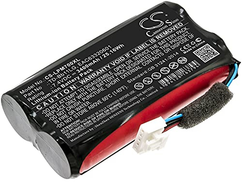 TCTK Akku 3400mAh Kompatibel mit [LG] Music Flow P7, NP7550, PJ9, PJ9B, PJS9W, PK7, Xboom Go PK7 Ersetzt EAC63320601, EAC63918901, TD-Bb11LG