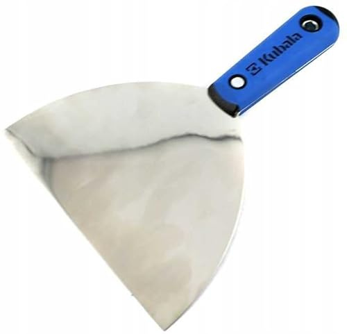Profi Malerspachtel aus rostfreiem Edelstahl mit Kunststoffgriff - Spachtel Silver Line - Putty Messer ist ideal für Finishing-Arbeiten mit allen Arten von Spachtelmassen - Made in EU - KUBALA