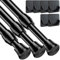 3Pcs Net Pole Extendable for Cupboards Durable Curtain Tension Rod with 6PCS Rods Holders for Kitchen, Windows,62-105 Cm/24.4-41.3 Inch Black(Diameter:13mm)