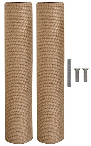 Lizi fashion [M8 M10] Ersatz-Kratzbaum für Kratzbaum, Katzenbaum, Pfosten mit Schrauben, Basic/2 Stück / 40,5 cm, M10, (1031)