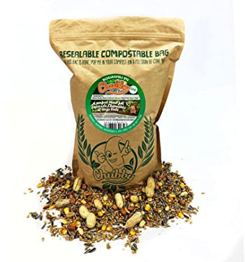 Chubby Mealworms Natural Seed & Nut Mix Forest Feast Squirrel Food (2kg), Natural Seed & Nut Mix Food for Chipmunks & Squirrels, Feed Includes Sunflower, Peanuts, Naked Oats, Nuts in Shells