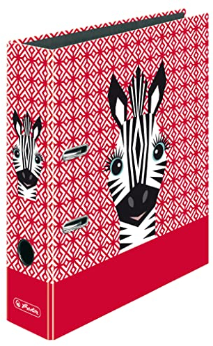 Herlitz Ordner maX.file A4, 8cm, Motiv: Cute Animals Zebra, 1 Stück, 50040193