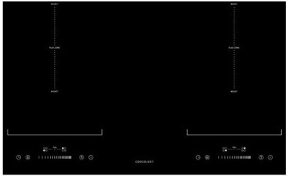 Cookology CIF770 77cm Induction Hob with Flexi Zone Function – Black
