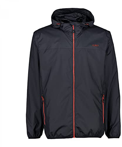 CMP - Regenjacke für Herren mit Kapuze, Anthrazit, 56