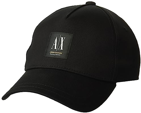 Armani Exchange A|X Unisex-Erwachsene Basics von Armani Hat, Schwarz, Einheitsgröße