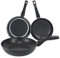 Quttin Poêle antiadhésive en aluminium avec revêtement résistant. Casserole en aluminium forgé avec couvercle en verre. Convient pour tous types de cuisines. Modèle Select noir, diamètre 24 cm