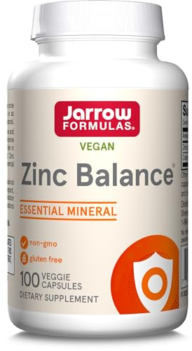 Jarrow Formulas Zinc Balance, Zinc 15mg and Copper 1mg, 100 Vegan Capsules, Gluten Free, Vegetarian, Soy Free, GMO Free, Minerals Supplement